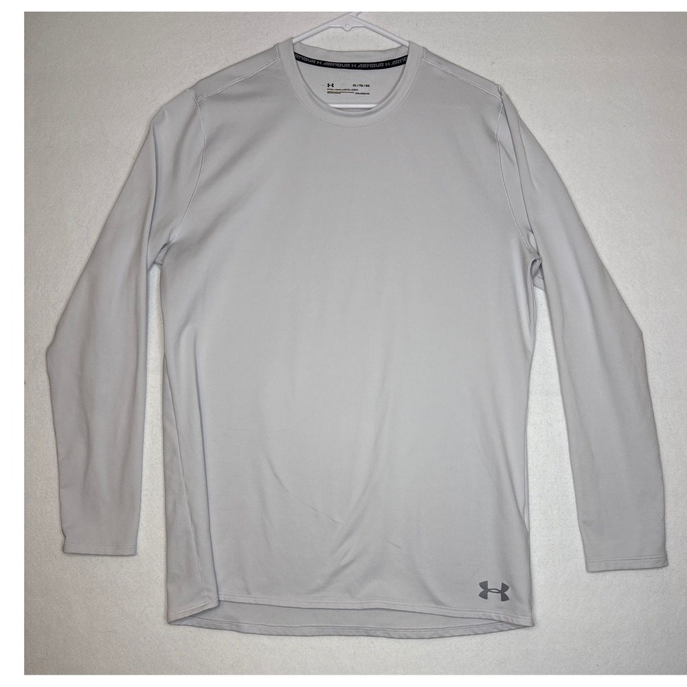 Under Armour Mens Shirt ColdGear Fitted Long Sleeve Base Layer XL Gray